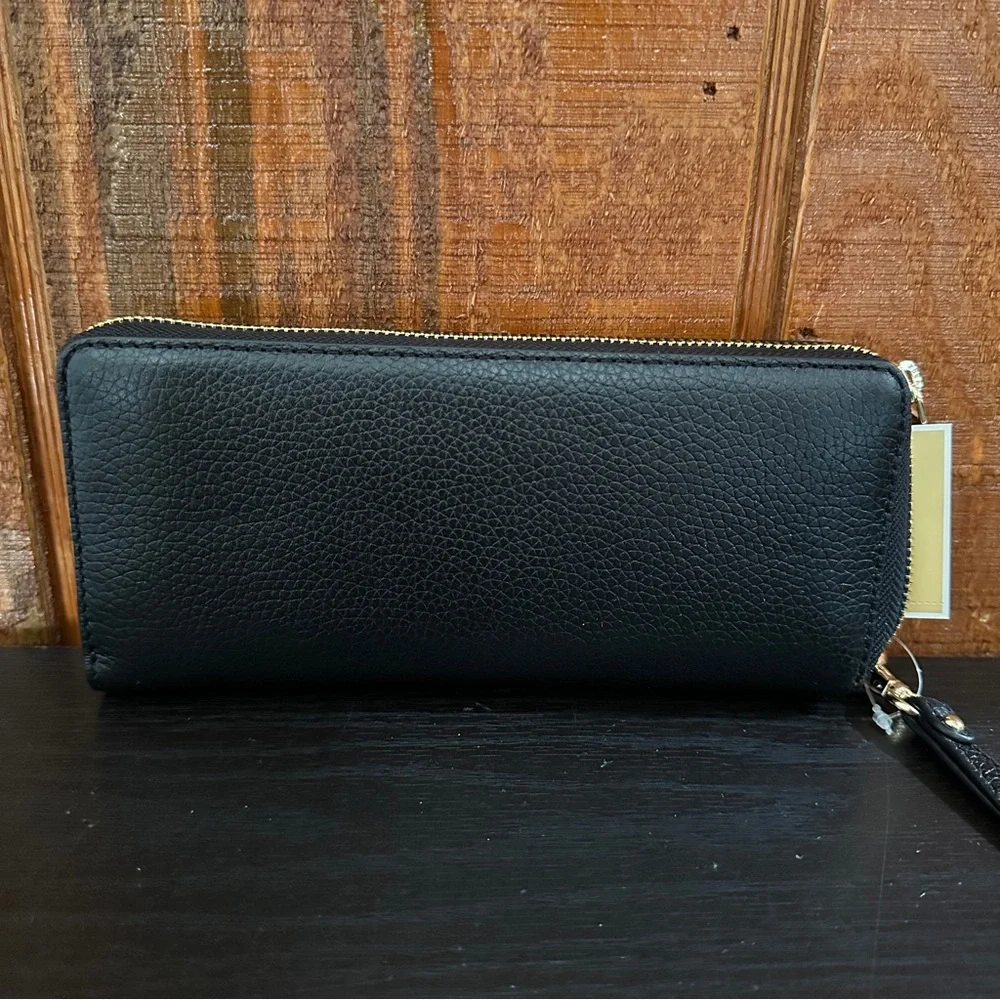 MICHAEL KORS Jet Set Travel Large Pebbled Leather Wristlet - Picture 2 of 4